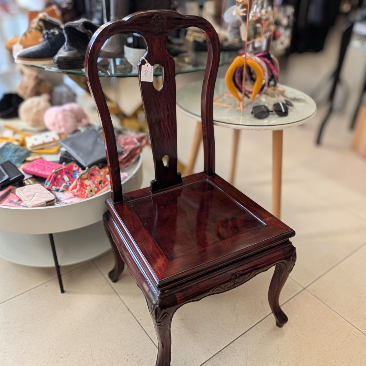 Chinese Rosewood Style Decorative Chair