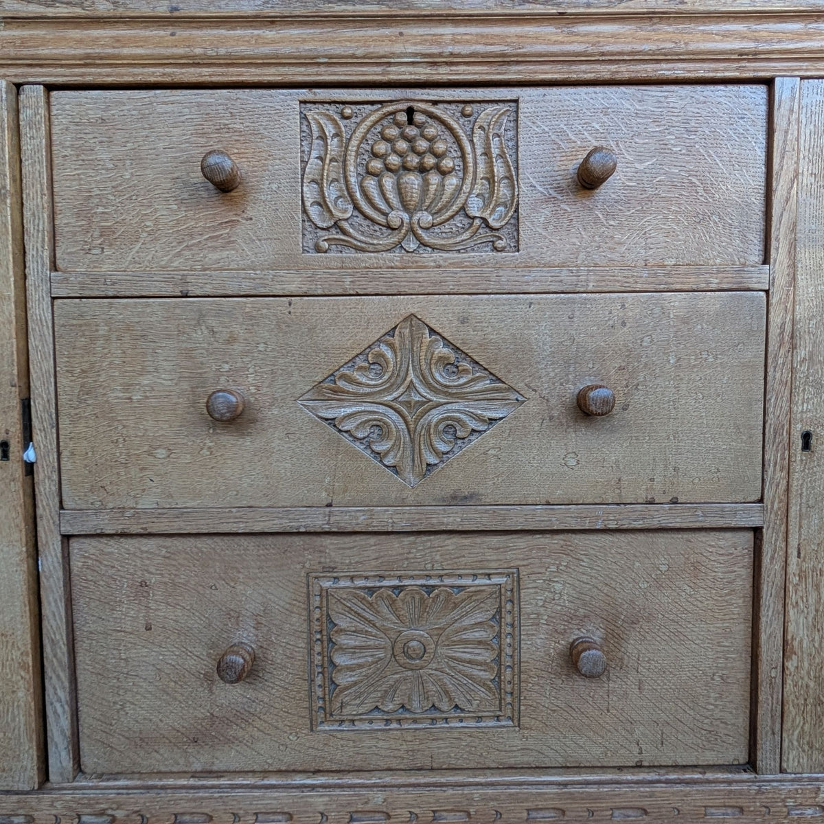 Splendid Antique Oak Sideboard