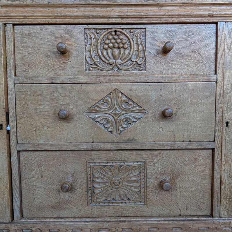 Splendid Antique Oak Sideboard