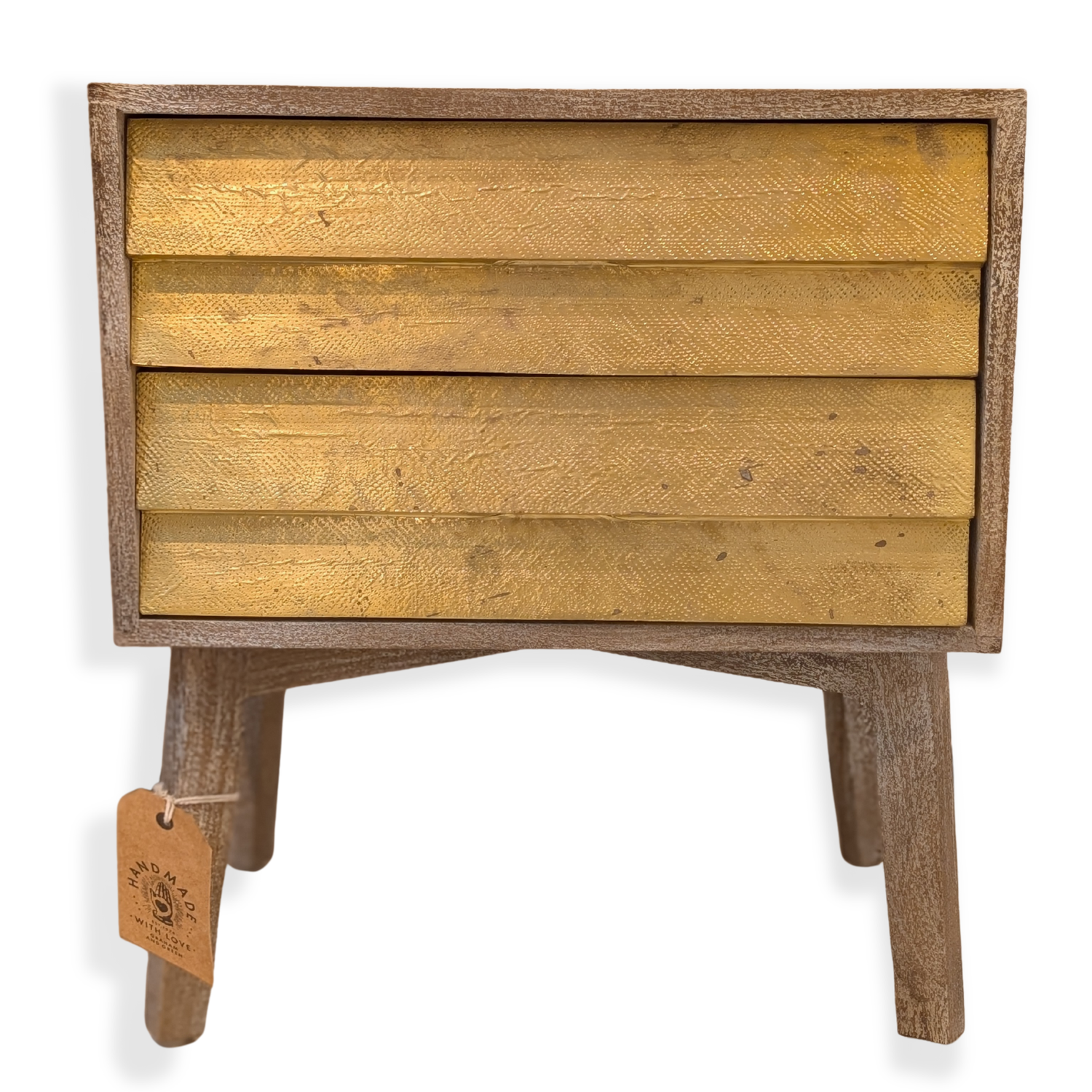 Graham and  Green  Giogio Mango Wood Side Table with Drawers.