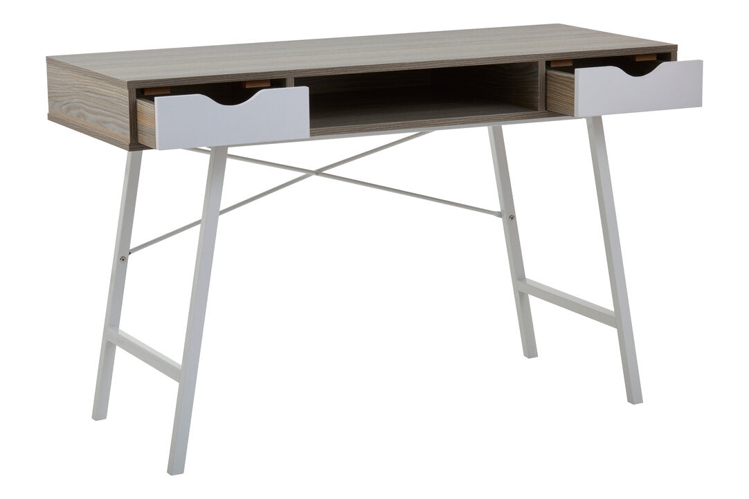 Bradbury Two Drawer Light Oak Veneer Desk