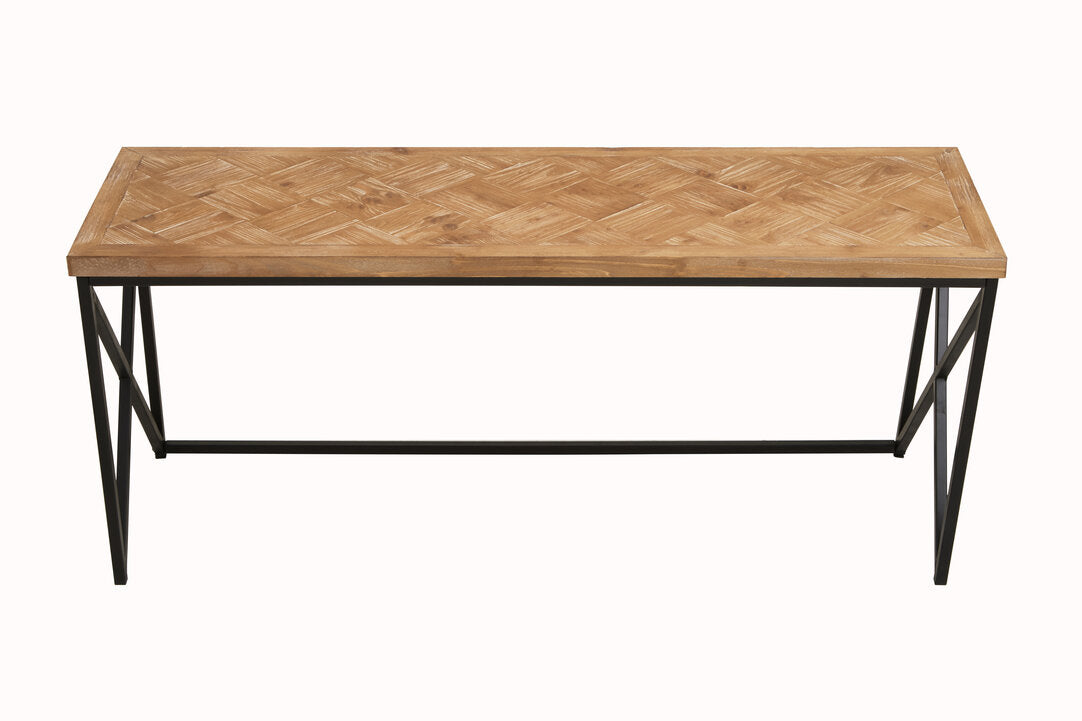 Kickford Parquet Fir Wood Coffee Table