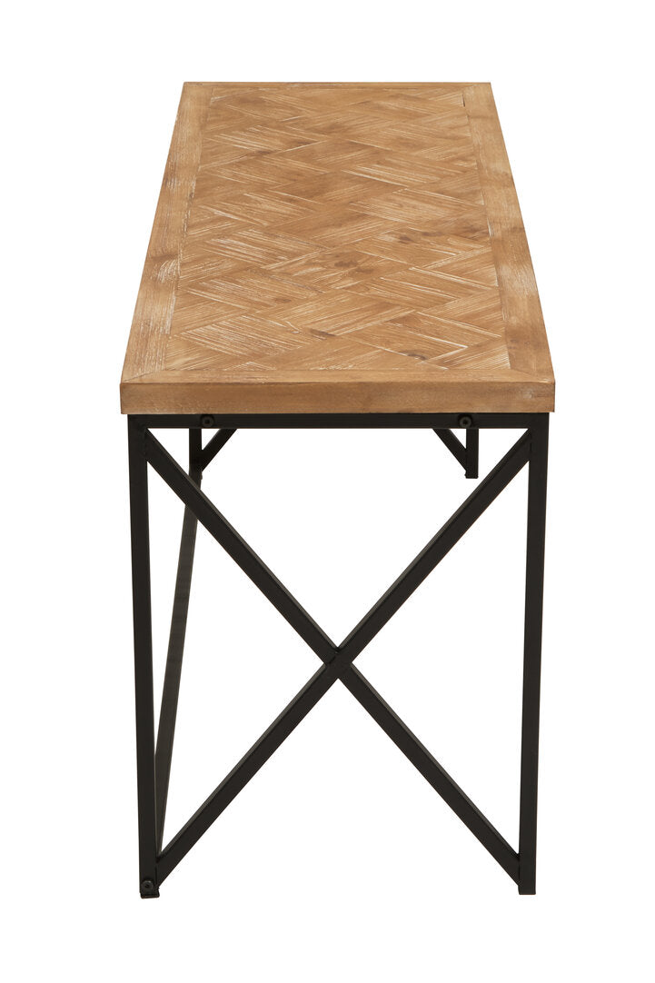 Kickford Parquet Fir Wood Coffee Table