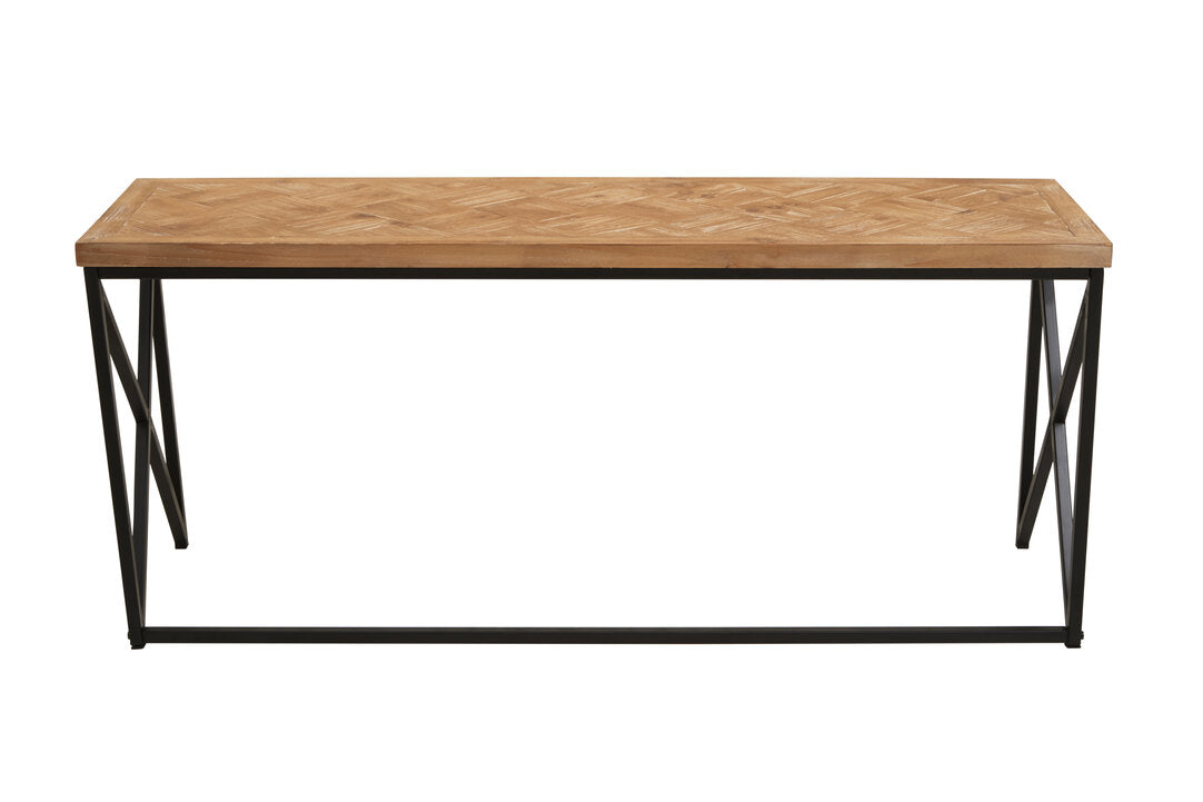 Kickford Parquet Fir Wood Coffee Table