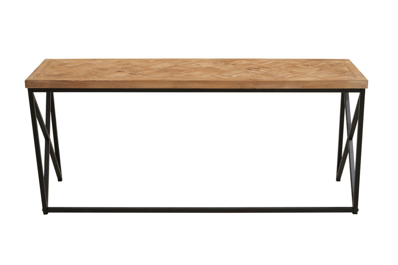 Kickford Parquet Fir Wood Coffee Table