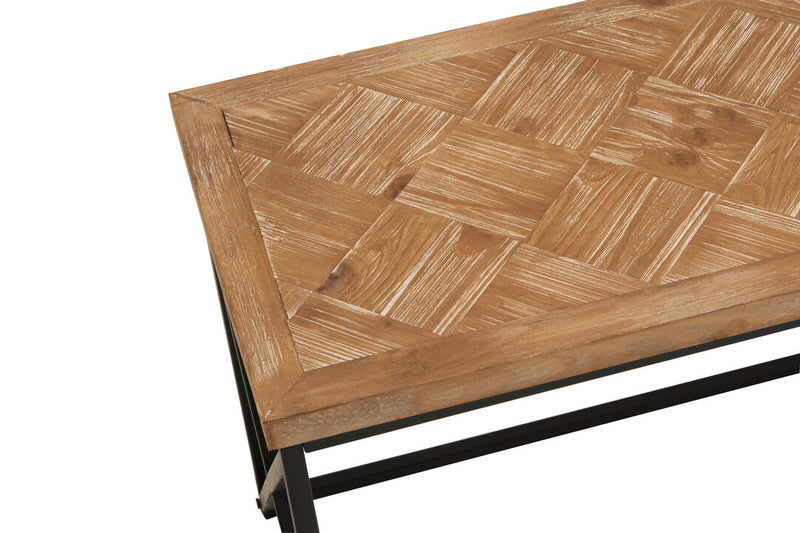 Kickford Parquet Fir Wood Coffee Table