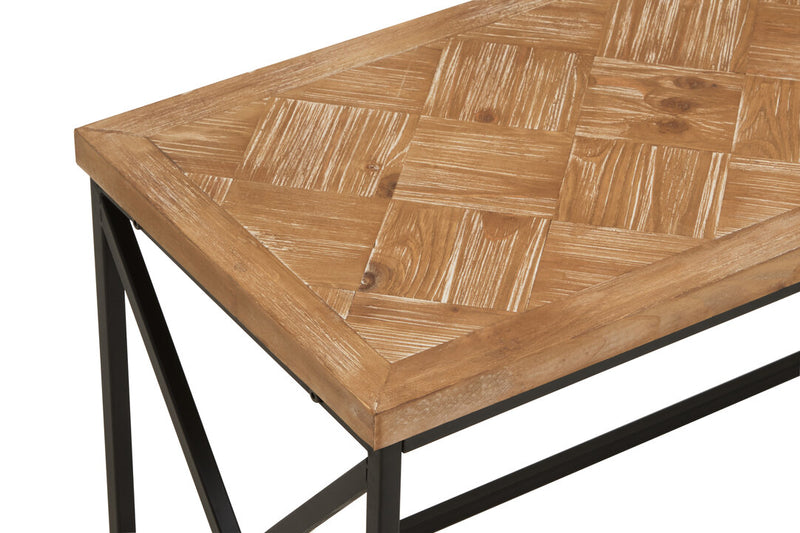 Kickford Parquet Fir Wood Coffee Table