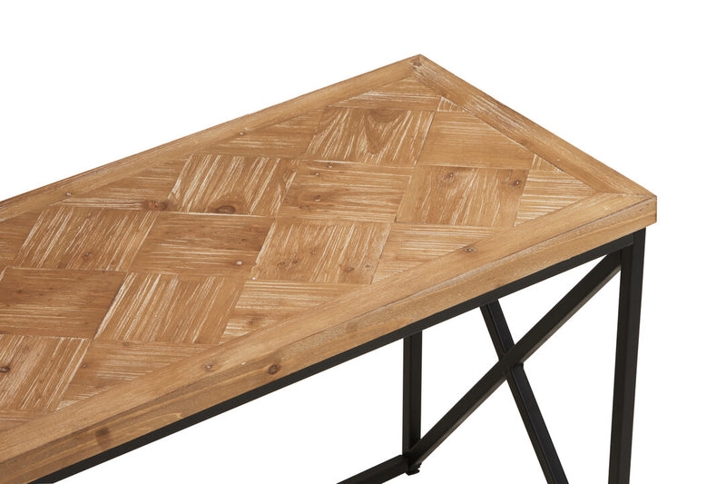 Kickford Parquet Fir Wood Coffee Table