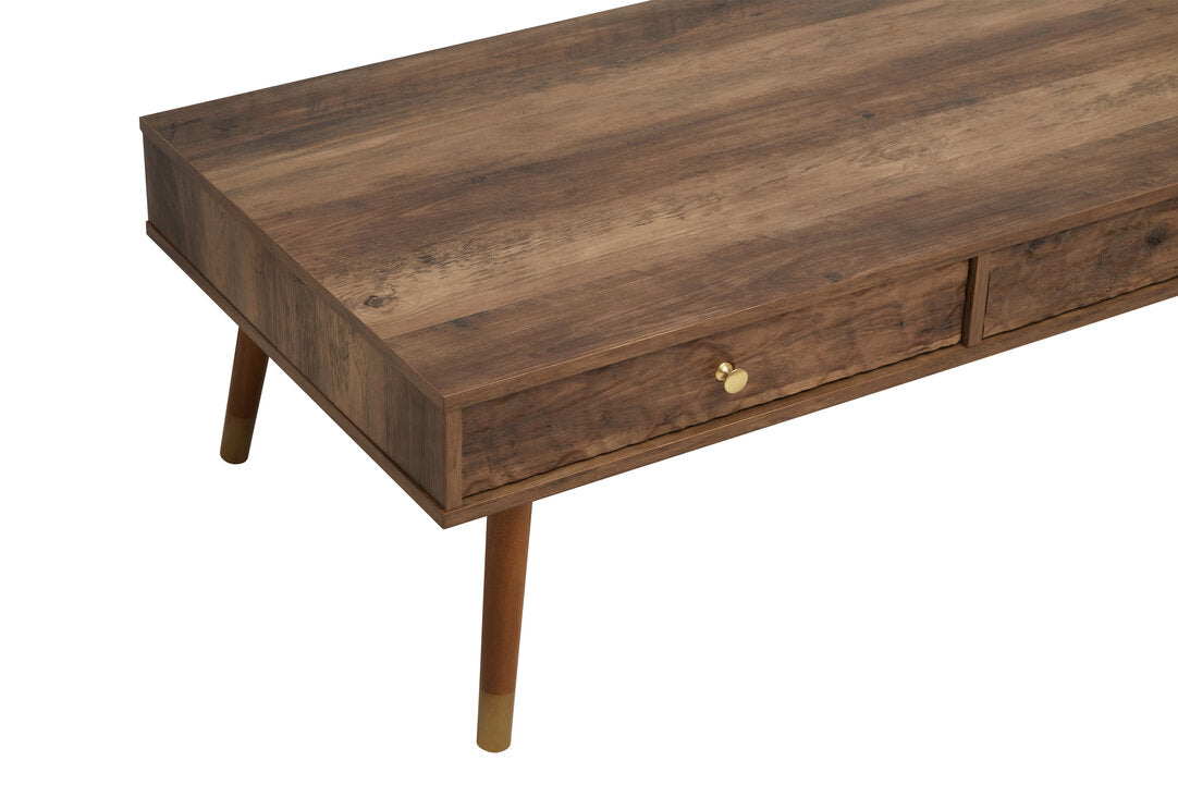 Frida Wood Veneer Coffee Table with 2 Drawers