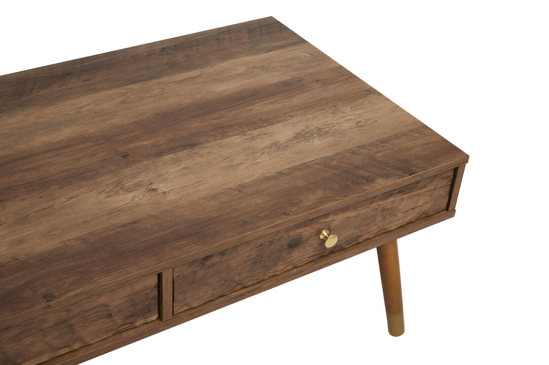 Frida Wood Veneer Coffee Table with 2 Drawers