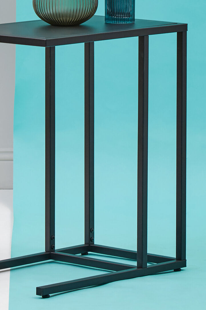 Acero Black Metal Side Table