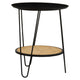 Depok Rattan And Metal Side Table With Hairpin Legs