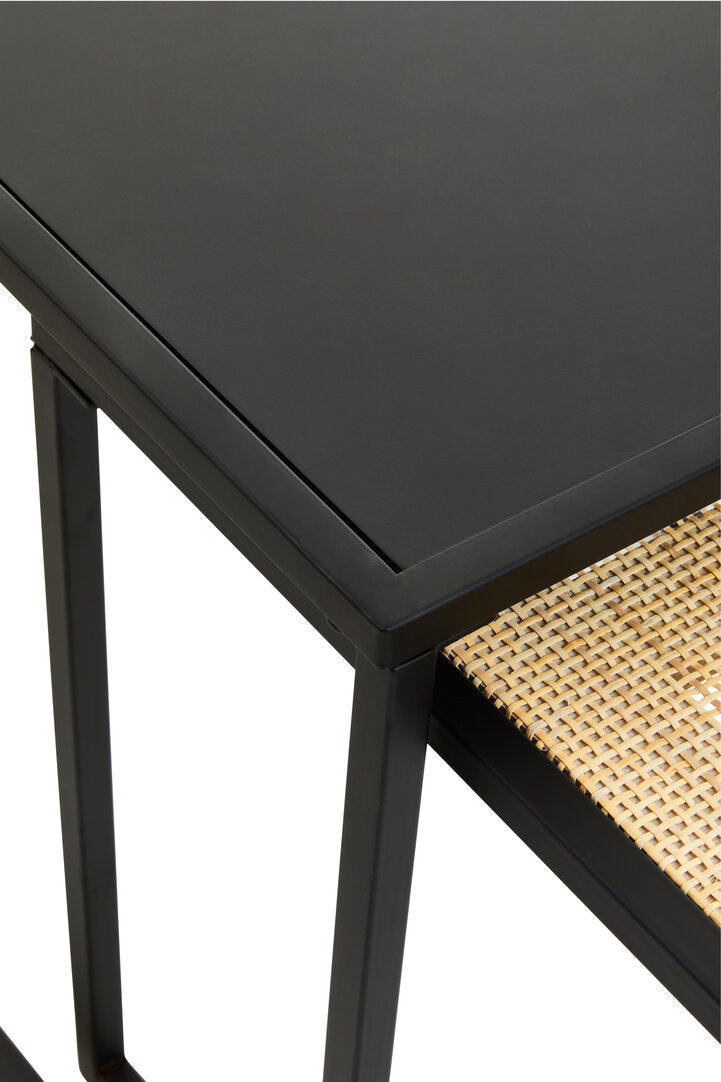 Depok Rattan And Metal Nest Of Two Tables