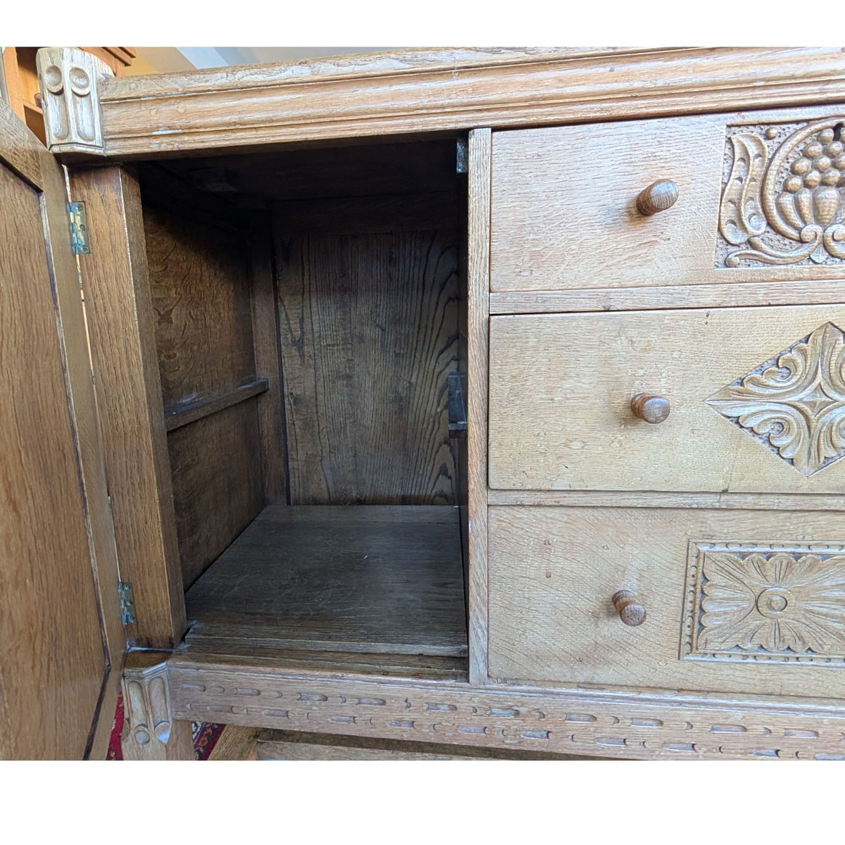 Splendid Antique Oak Sideboard