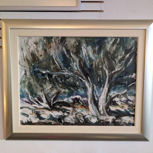 Framed Landscape Painting – Signed