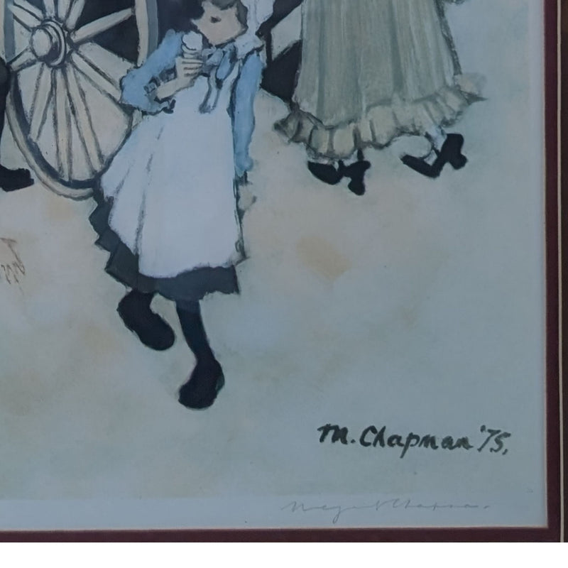Framed “Ice Cream Cart” Print – M. Chapman (1975)