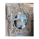 Decorative White Wooden Mirror
