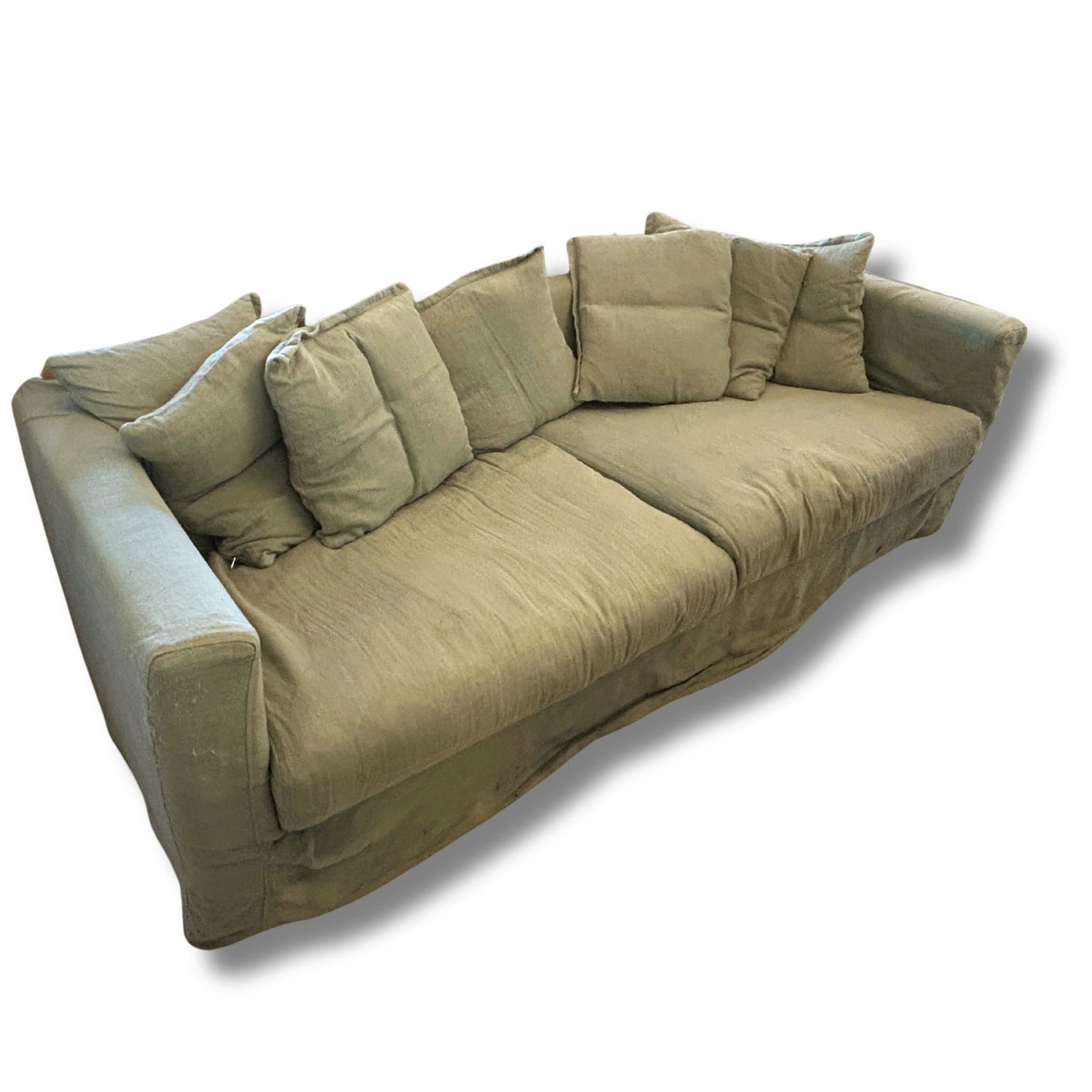 Comfortably Contemporary Le Grand Air 3-seater Sofa In Soft Washed Linen