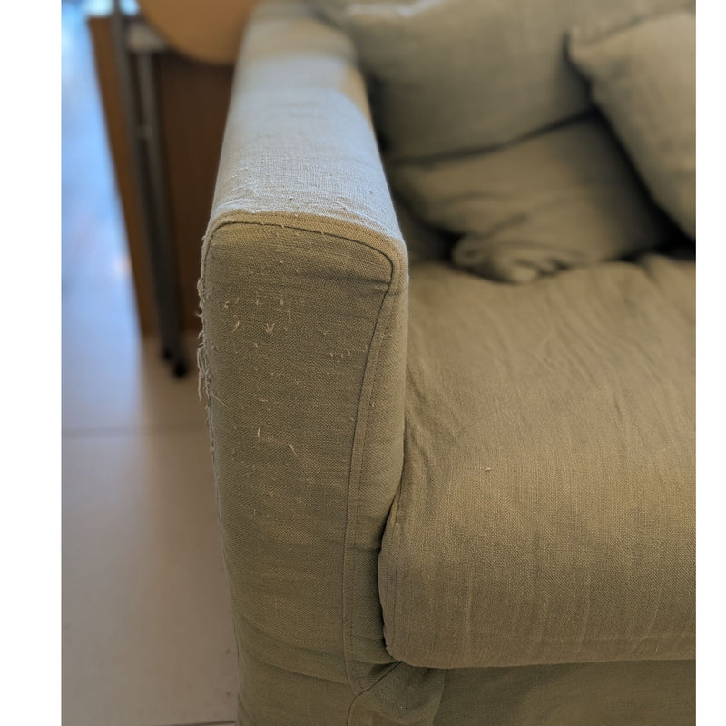 Comfortably Contemporary Le Grand Air 3-seater Sofa In Soft Washed Linen