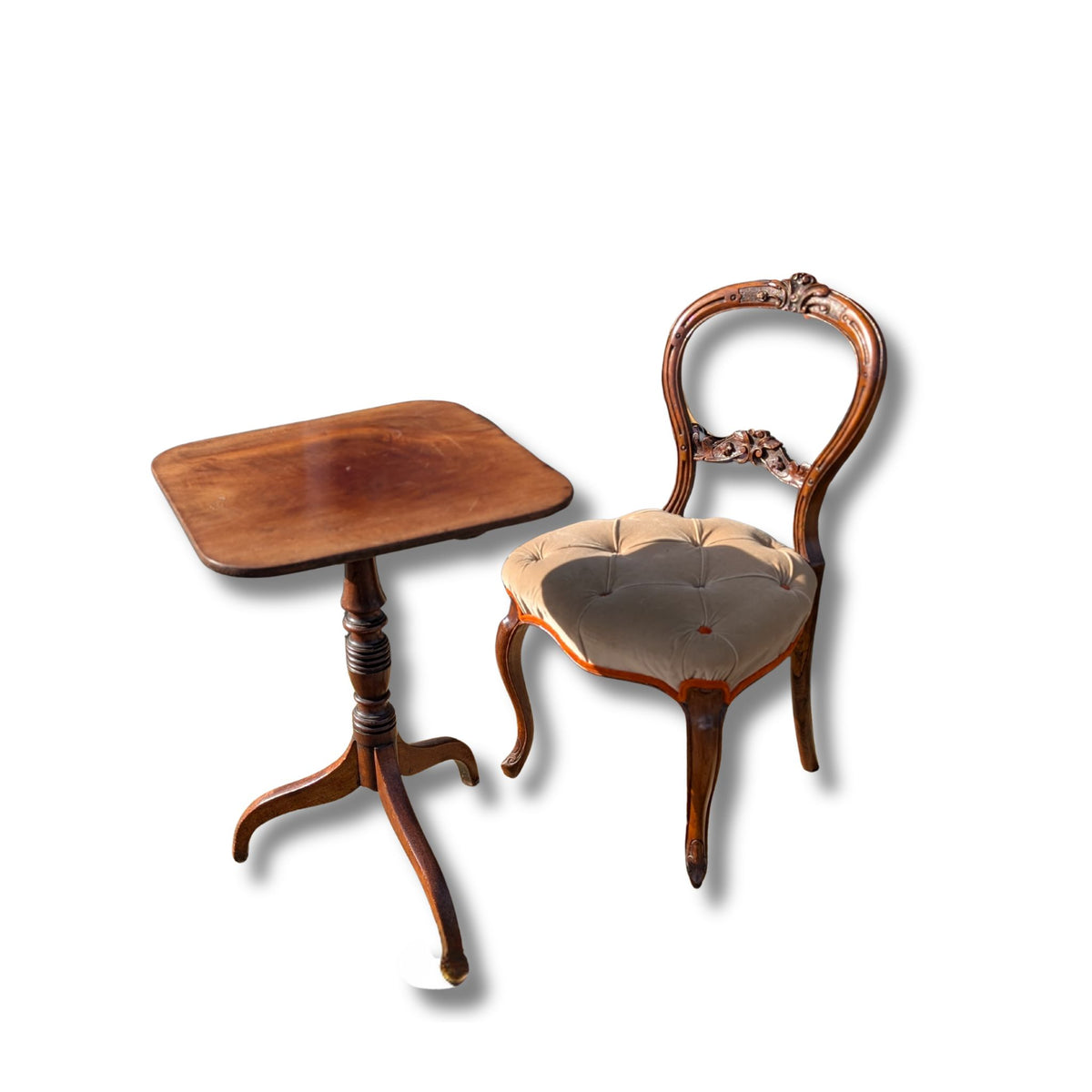 Antique Mahogany Tripod Side Table