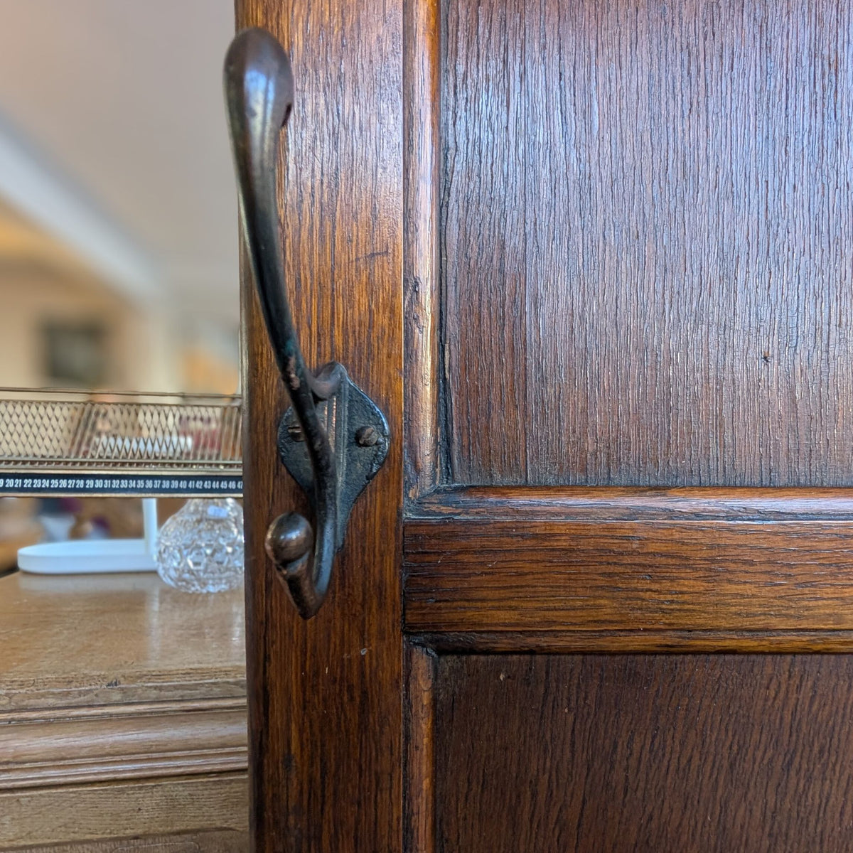 Vintage Hallway Coat Rack With Bench, Storage & Mirror