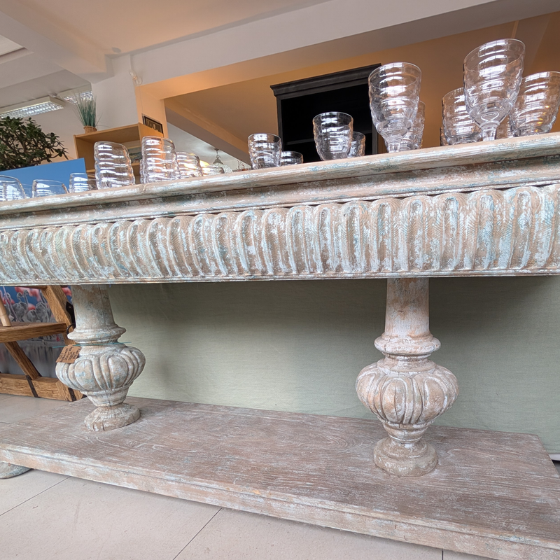 Custom Carved Foyer Console Table