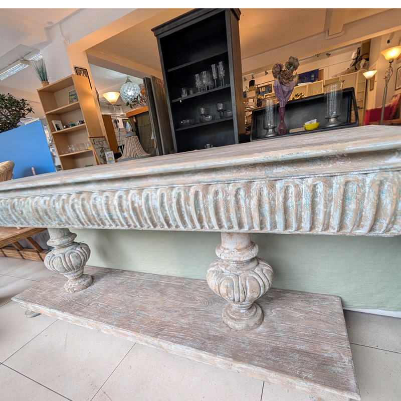 Custom Carved Foyer Console Table