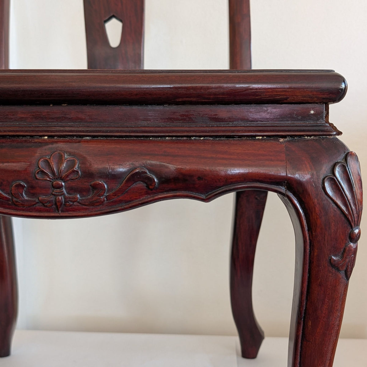 Chinese Rosewood Style Decorative Chair
