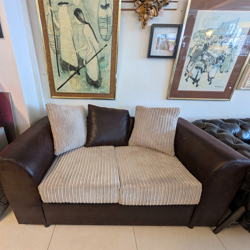 Compact Two-Tone Sofa