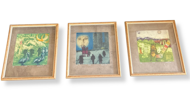Set of Three Signed Bella Easton Prints