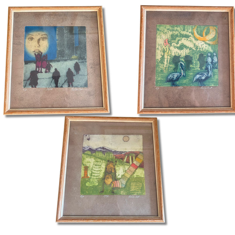 Set of Three Signed Bella Easton Prints