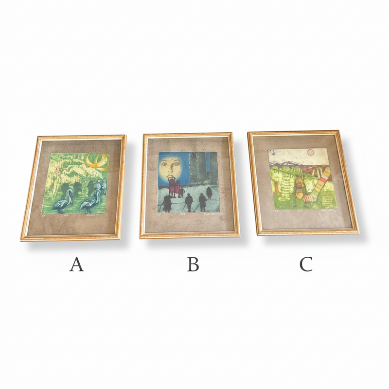 Set of Three Signed Bella Easton Prints