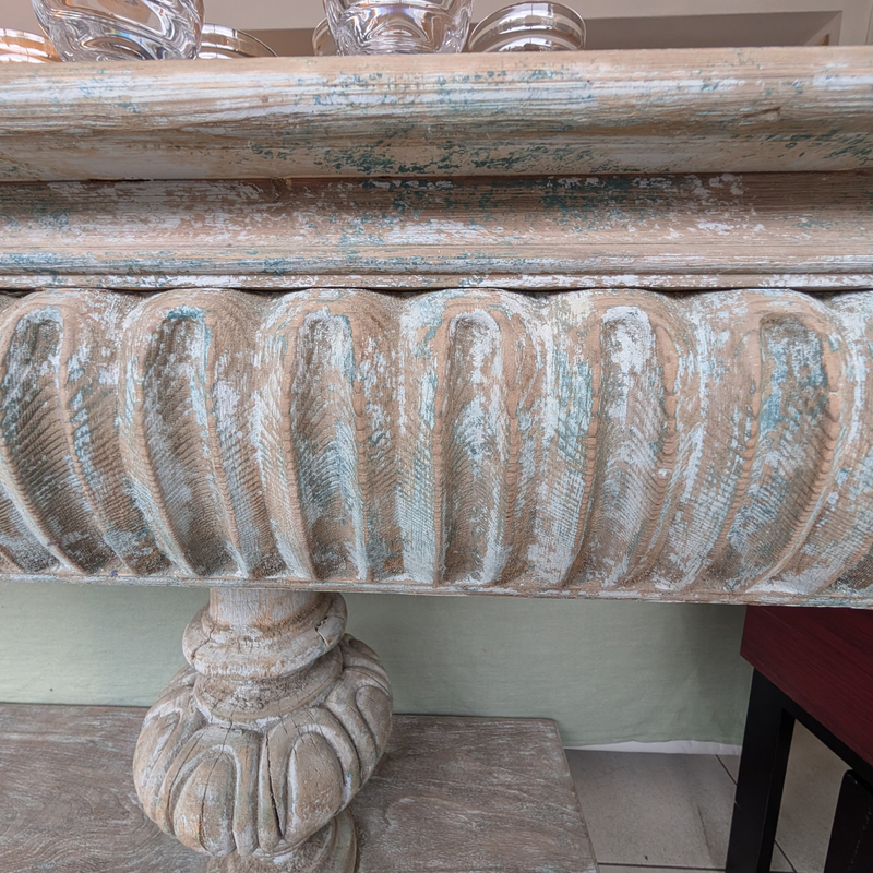 Custom Carved Foyer Console Table