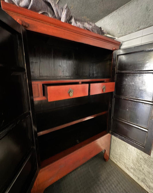 Late 19th-Century Chinese Ningbo Fir Cabinet
