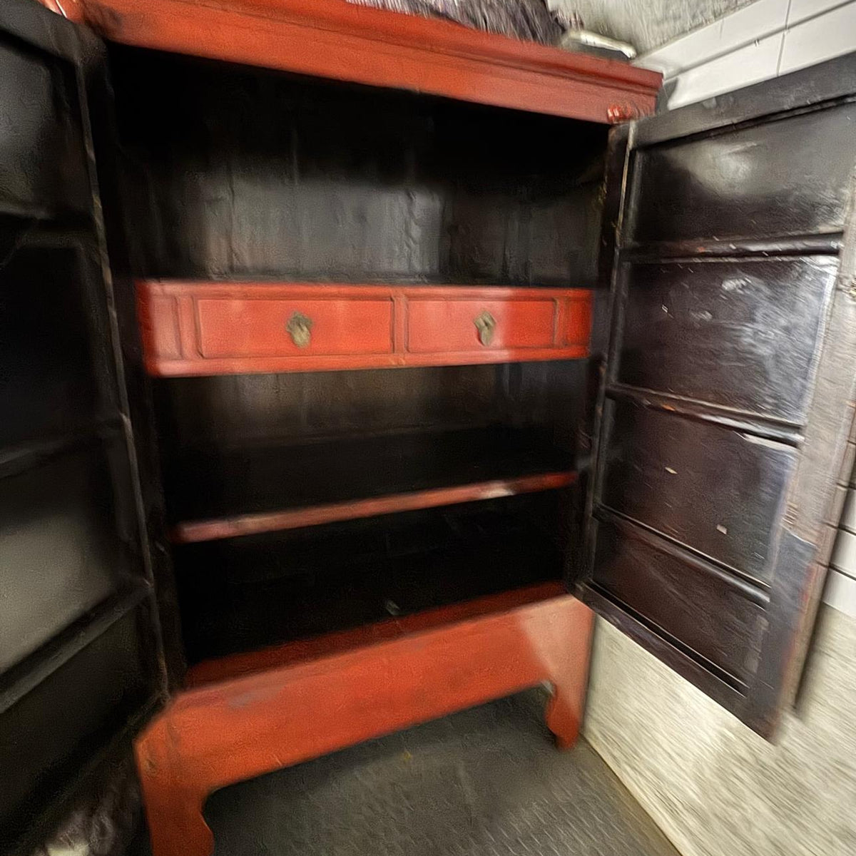 Late 19th-Century Chinese Ningbo Fir Cabinet