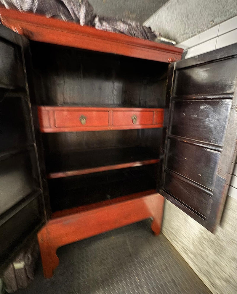 Late 19th-Century Chinese Ningbo Fir Cabinet