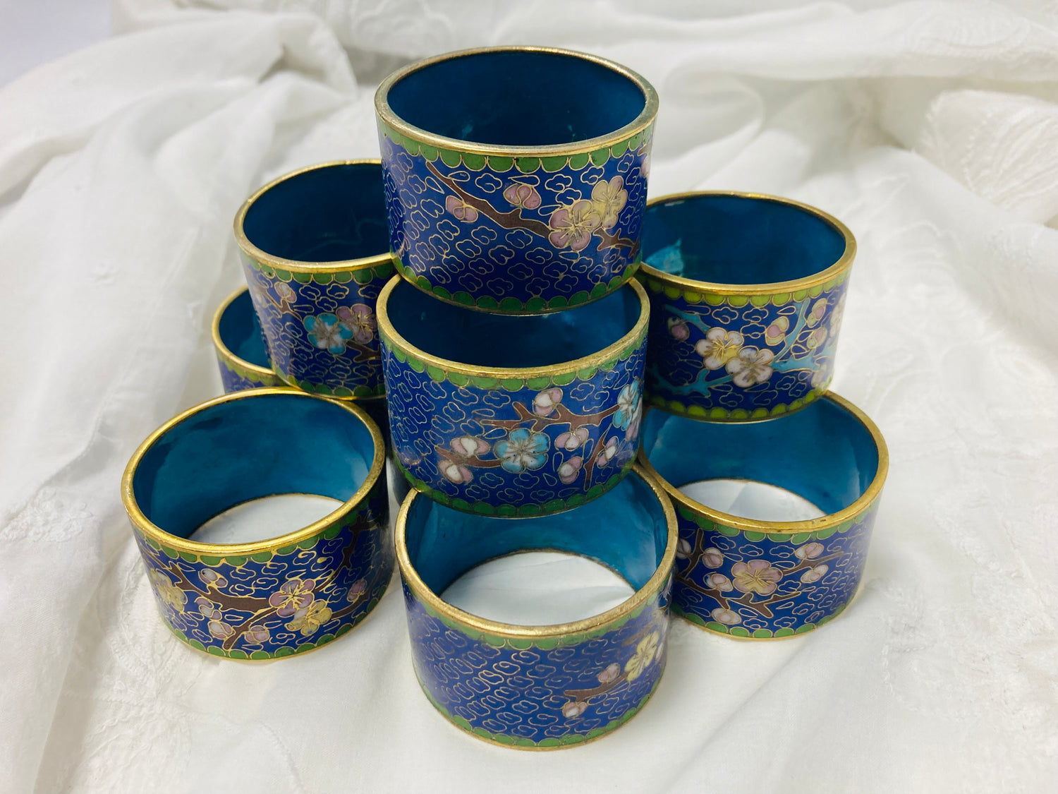 Cloisonné Napkin Ring Set