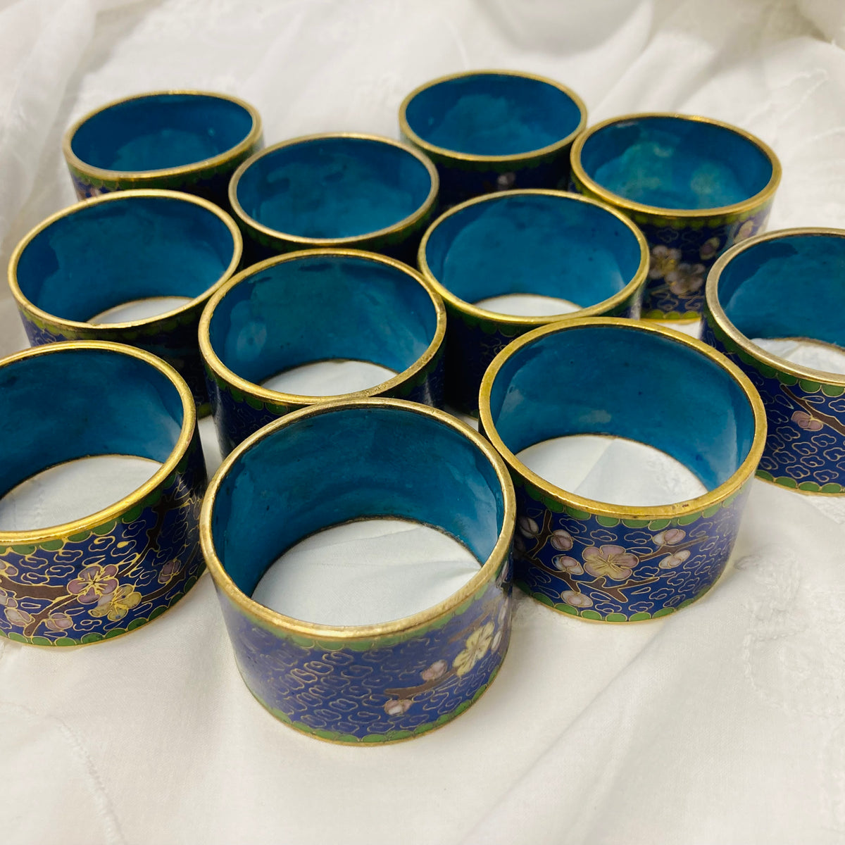 Cloisonné Napkin Ring Set