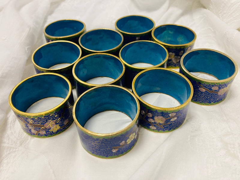Cloisonné Napkin Ring Set