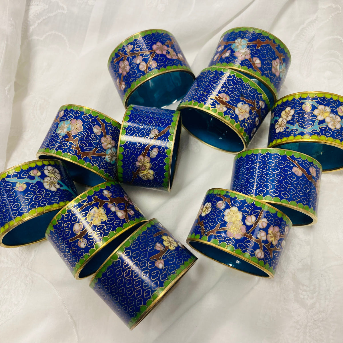 Cloisonné Napkin Ring Set