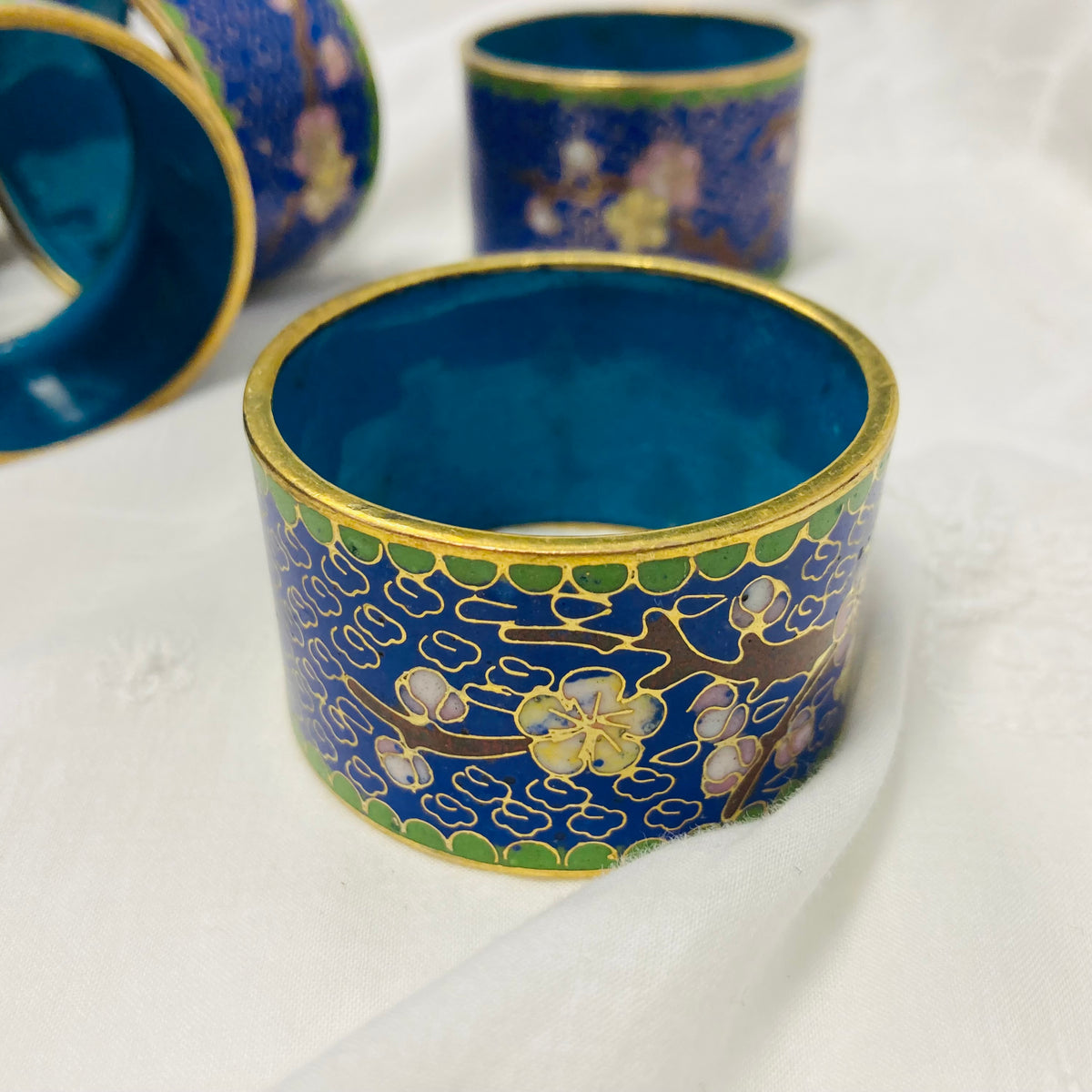 Cloisonné Napkin Ring Set