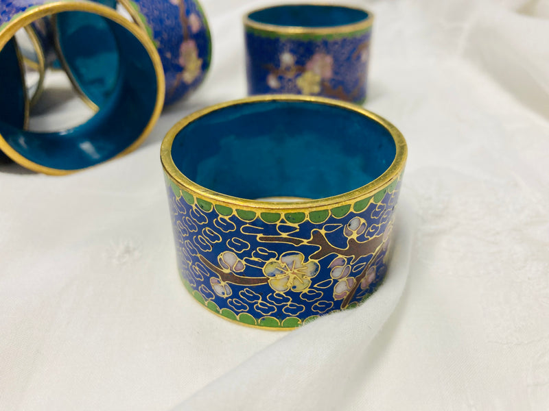 Cloisonné Napkin Ring Set