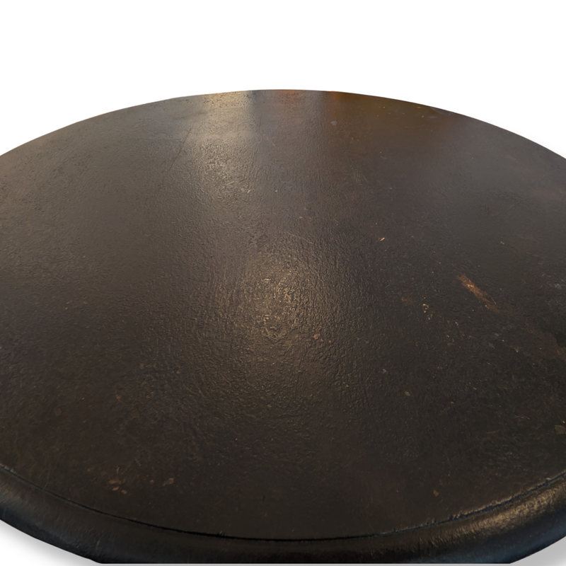 Large Black Round Pedestal Hall / Entrance Table