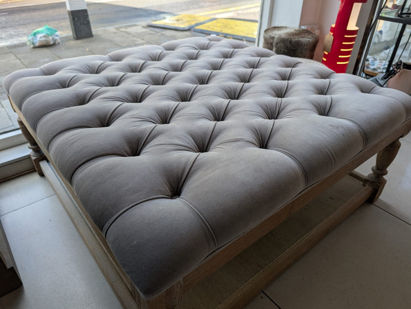 HAM Interiors Upholstered Buttoned Coffee Table / Ottoman