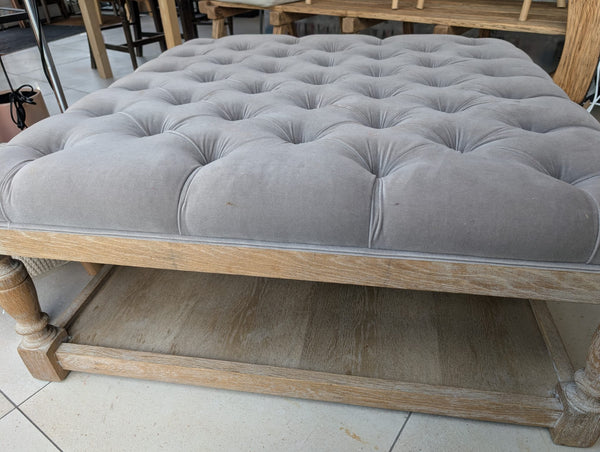 HAM Interiors Upholstered Buttoned Coffee Table / Ottoman