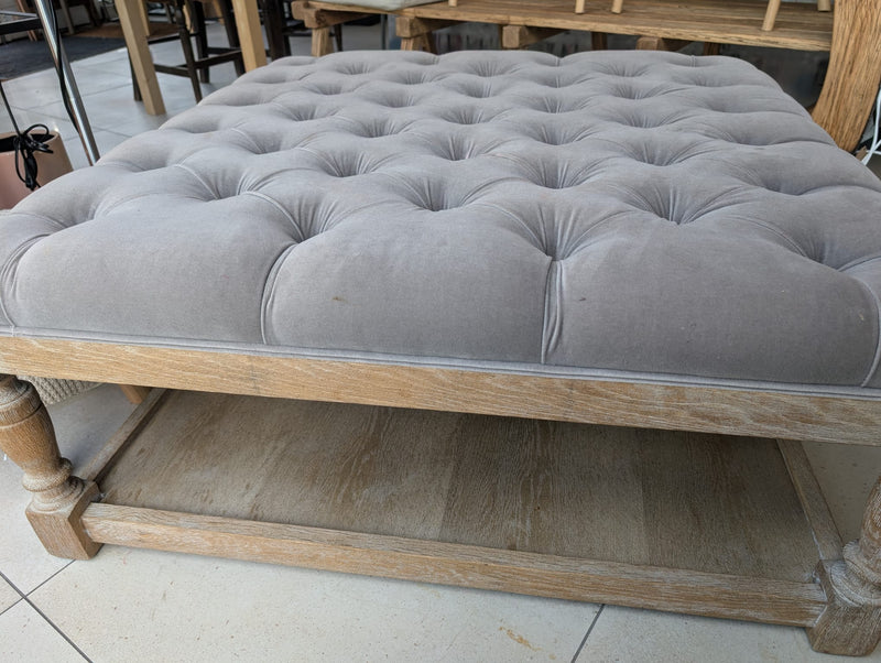 HAM Interiors Upholstered Buttoned Coffee Table / Ottoman