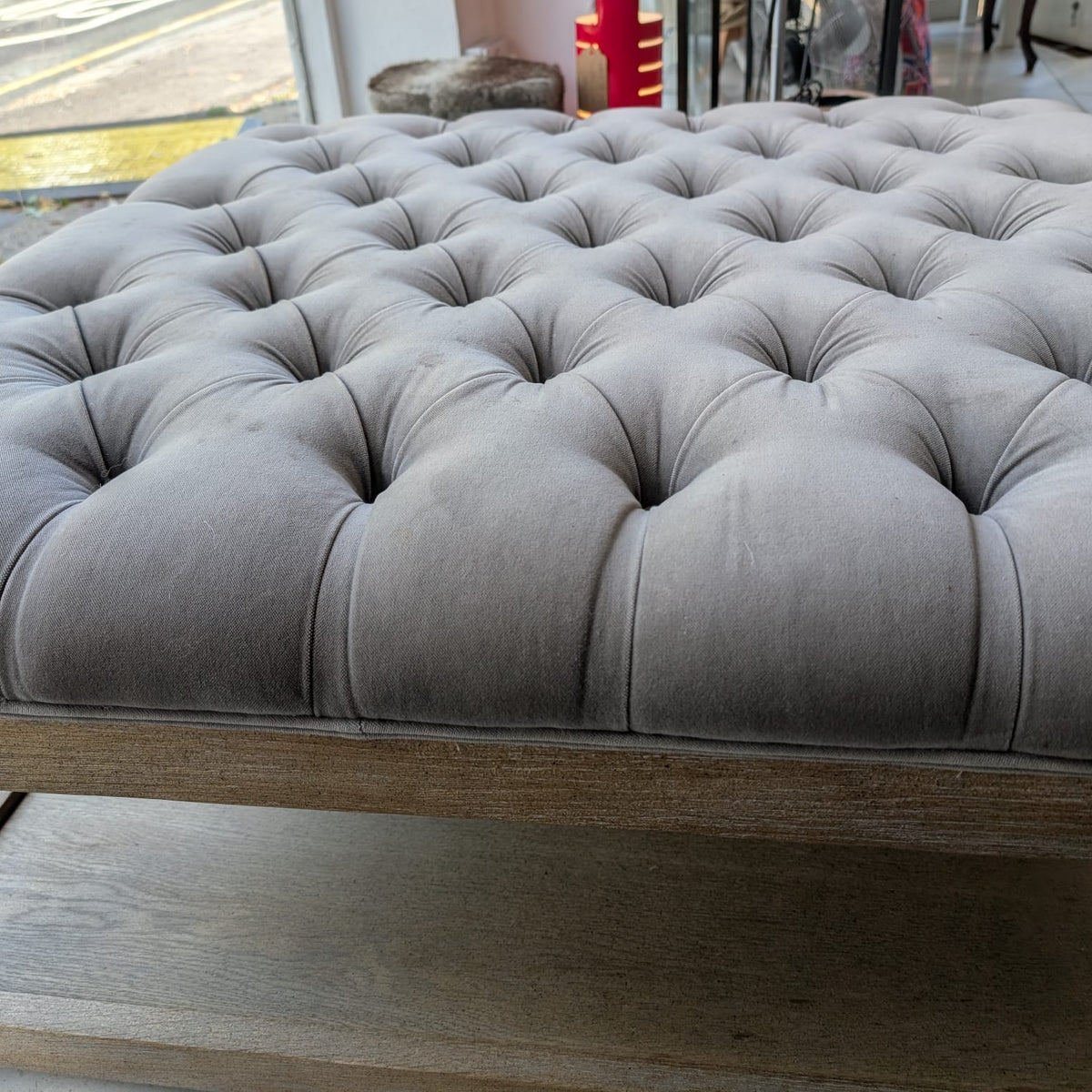 HAM Interiors Upholstered Buttoned Coffee Table / Ottoman