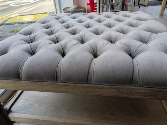 HAM Interiors Upholstered Buttoned Coffee Table / Ottoman