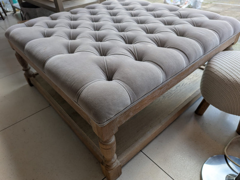 HAM Interiors Upholstered Buttoned Coffee Table / Ottoman