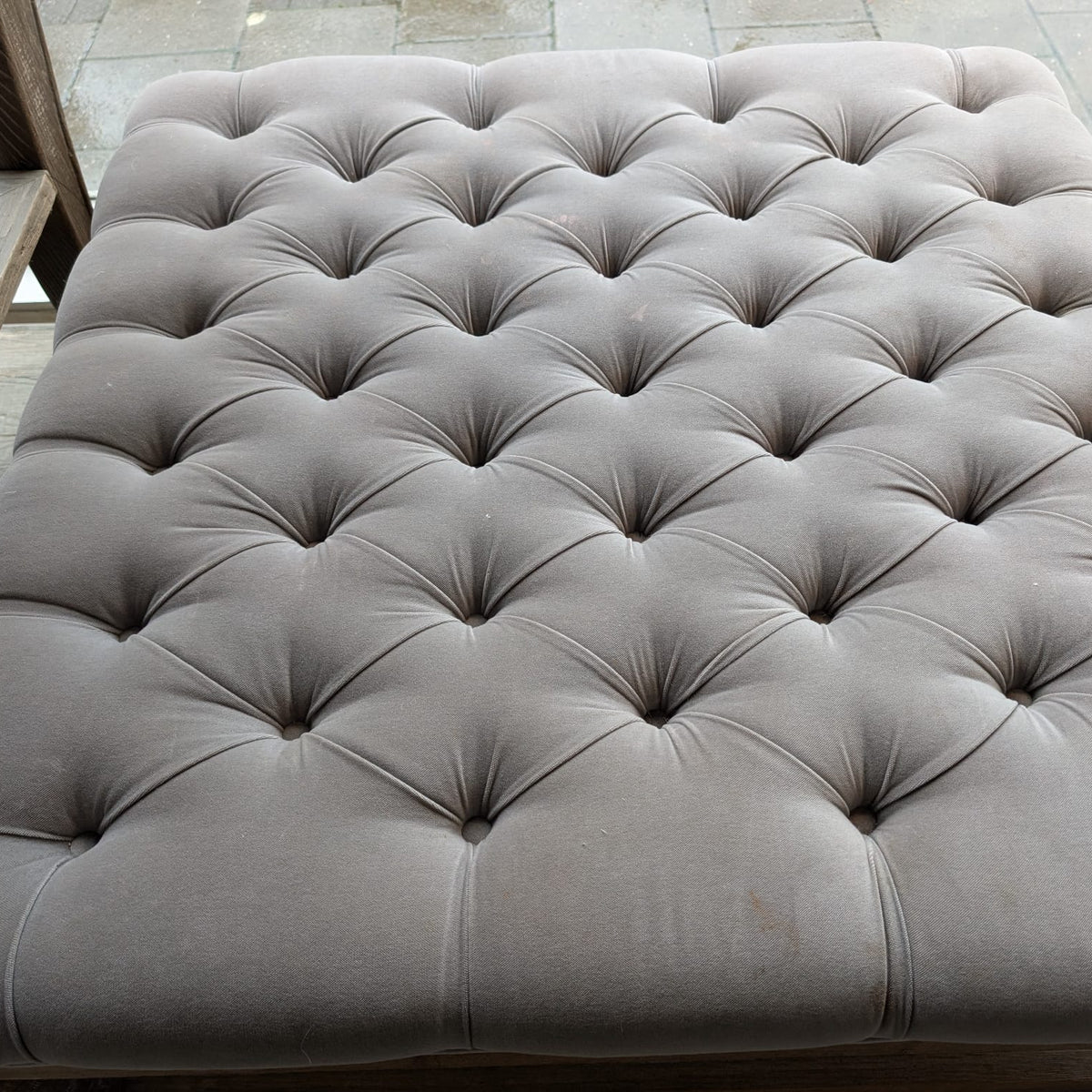 HAM Interiors Upholstered Buttoned Coffee Table / Ottoman